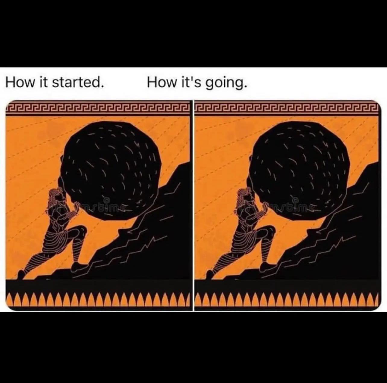 Sisifo emocional del festival y la vida